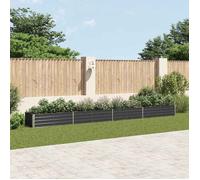 vidaXL Lit surélevé de jardin 47075 Acier galvanisé 600×80×45 cm Anthracite