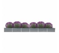 vidaXL Lit surélevé de jardin Acier galvanisé 600x80x45 cm Gris 47072
