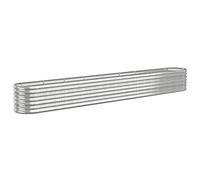 vidaXL Lit surélevé de jardin Acier galvanisé enduit de poudre 332x40x36 cm Argenté
