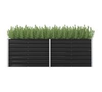 vidaXL Lit surélevé de jardin Anthracite 240x80x77 cm Acier galvanisé