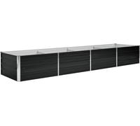 vidaXL Lit surélevé de jardin Anthracite 320 x 80 x 45 cm Acier galvanisé