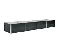 vidaXL Lit surélevé de Jardin Anthracite 320x80x45 cm Acier galvanisé
