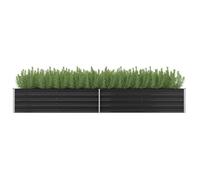 vidaXL Lit surélevé de jardin Anthracite 320x80x45 cm Acier galvanisé