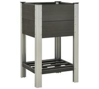 Vidaxl Lit Surélevé De Jardin Avec Étagère 50x50x90 Cm Wpc Gris Gris