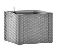 Vidaxl Lit Surélevé De Jardin Avec Système D'arrosage Gris 43x43x33 Cm Gris