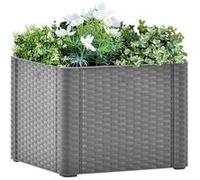 Vidaxl Lit Surélevé De Jardin Avec Système D'arrosage Gris 43x43x33 Cm Gris