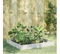 Vidaxl Lit Surélevé De Jardin Blanc 100x100x26 Cm Acier