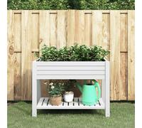 Vidaxl Lit Surélevé De Jardin Blanc 110x45x79 Cm Polypropylène