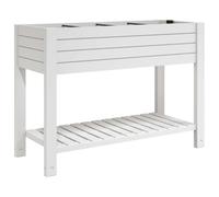 Vidaxl Lit Surélevé De Jardin Blanc 110x45x79 Cm Polypropylène