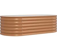 vidaXL Lit surélevé de jardin brun 160 x 80 x 44 cm acier