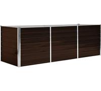 vidaXL Lit surélevé de jardin brun 240 x 80 x 77 cm Acier galvanisé