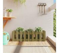 Lit surélevé de jardin design de clôture bois de pin imprégné 832476