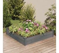 Vidaxl Lit Surélevé De Jardin Doublure 120x120x25 Cm Bois Massif Sapin