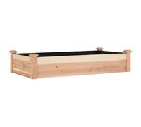 vidaXL Lit surélevé de jardin Doublure 364289 120x60x25 cm bois massif sapin Beige G