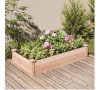 vidaXL Lit surélevé de jardin Doublure 364289 120x60x25 cm bois massif sapin Beige G