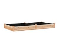 vidaXL Lit surélevé de Jardin Doublure 240x120x25 cm Bois Massif Sapin, lit surélevé, lit de Jardin, lit de légumes, lit de Jardin surélevé