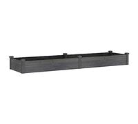 vidaXL Lit surélevé de Jardin Doublure 240x60x25 cm Bois Massif Sapin, lit surélevé, lit de Jardin, lit de légumes, lit de Jardin surélevé