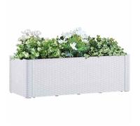 vidaXL Lit surélevé de jardin et système d'arrosage Blanc 100x43x33 cm