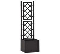 vidaXL Lit surélevé de jardin avec treillis et système d'arrosage – Jardinière Anthracite
