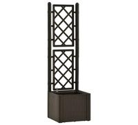 Cache-pots vidaXL Lit surélevé de jardin et treillis et système d'arrosage Moka