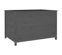 vidaXL Lit surélevé de jardin gris 119,5x82,5x78 cm bois de pin massif, lit surélevé, lit de fleurs surélevé, jardinière surélevée, lit de jardin