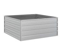 vidaXL Lit surélevé de jardin 100x100x45 cm Acier galvanisé Argenté 316885