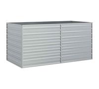 vidaXL Lit surélevé de jardin jardinière 160x80x77 cm acier galvanisé argenté