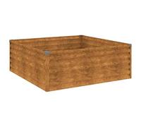 Vidaxl Lit Surélevé De Jardin 100x100x36 Cm Acier Corten