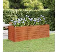 vidaXL Lit surélevé de jardin 151961 – Jardinière 240x80x77 cm Acier corten rouillé