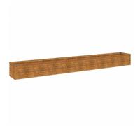 Vidaxl Lit Surélevé De Jardin 386x50x36 Cm Acier Corten