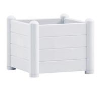 vidaXL Lit surélevé de jardin Jardinière en PP Blanc 43x43x35 cm