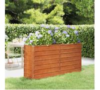 vidaXL Lit Surélevé de Jardin Jardinière Support pour Plantes Bac à Fleurs Pot de Fleurs Balcon Patio Extérieur Rouillé 151953