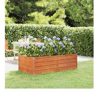 vidaXL Lit surélevé de jardin – Jardinière support pour plantes, balcon/patio, rouillé 151958