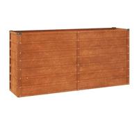 vidaXL Lit Surélevé de Jardin Jardinière Support pour Plantes Bac à Fleurs Pot de Fleurs Balcon Patio Extérieur Rouillé 160x40x77 cm Acier Corten