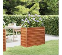 vidaXL Lit Surélevé de Jardin Jardinière Support pour Plantes Bac à Fleurs Pot de Fleurs Balcon Patio Extérieur Rouillé 151951