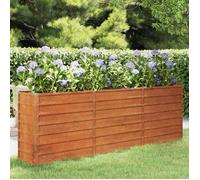 vidaXL Lit surélevé de jardin Jardinière 151955 Acier corten rouillé 240x40x77 cm