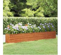 vidaXL Lit surélevé de jardin Jardinière Support pour plantes Acier Corten 320x40x45 cm Rouillé