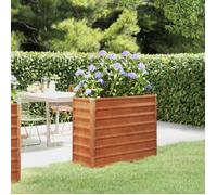 vidaXL Lit Surélevé de Jardin Jardinière Support pour Plantes Bac à Fleurs Pot de Fleurs Balcon Patio Extérieur Rouillé 151951
