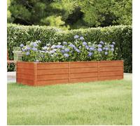 vidaXL Lit Surélevé de Jardin Jardinière Support pour Plantes Bac à Fleurs Pot de Fleurs Balcon Patio Extérieur Rouillé 151960
