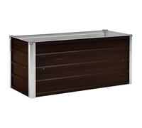 vidaXL Lit surélevé de Jardin Marron 100x40x45 cm Acier galvanisé