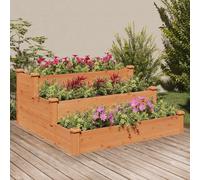 Vidaxl Lit Surélevé De Jardin Marron 120x120x56cm Bois Massif De Sapin