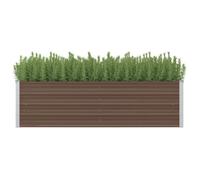 vidaXL Lit surélevé de jardin Marron 160x40x45 cm Acier galvanisé