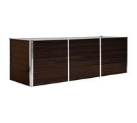 vidaXL Lit surélevé de Jardin Marron 240x80x77 cm Acier galvanisé