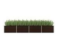 Vidaxl Lit Surélevé De Jardin Marron 320x80x45 Cm Acier Galvanisé