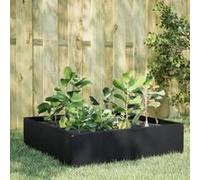 Lit surélevé de jardin noir 100x100x25 cm acier 851031