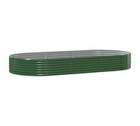 Vidaxl Jardinière De Jardin Acier Enduit De Poudre 296x140x36 Cm Vert Vert