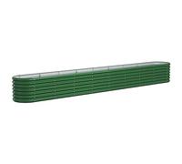 vidaXL Lit surélevé de jardin – Bac à plantes en acier galvanisé 332x40x36 cm Vert