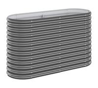 vidaXL Lit surélevé de jardin Pot à fleurs Acier enduit de poudre 114×40×68 cm Anthracite