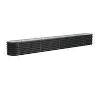 Vidaxl Jardinière Acier Enduit De Poudre 332x40x36 Cm Anthracite