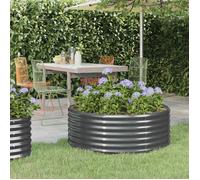 vidaXL Jardinière surélevée Acier enduit de poudre 100x100x36 cm Anthracite